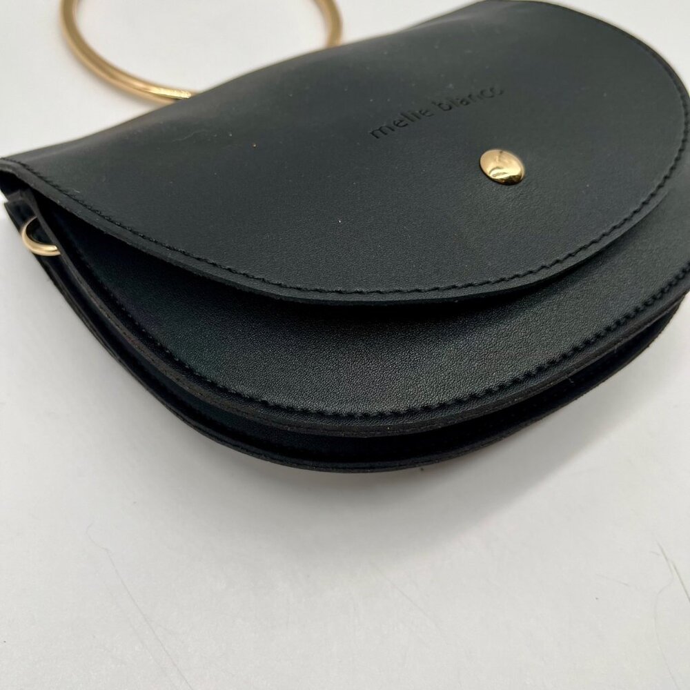 Melie Bianco Black Vegan Leather Felix Ring Crossbody Bag - Picture 7 of 10